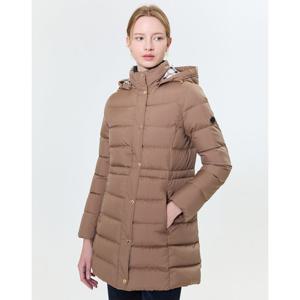 닥스 골프 여성 24FW 스테디셀러로고 패치 탈착후드 다운점퍼 (BEIGE) WNJU4D705I2