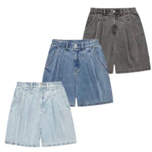 [행텐][모다부평]여성 히든밴딩 투턱 버뮤다 데님쇼츠10520-156-