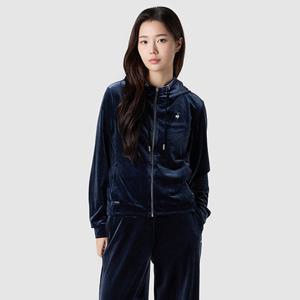[르꼬끄공식] 여성 얼리스프링 슬림핏 벨벳 후드 집업 QR122OFT15