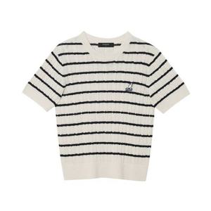 캉골 우먼스 스트라이프 니트 1901 아이보리 (KREWKN19010) 380524