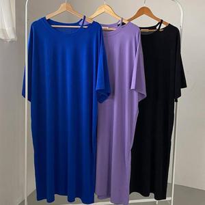 [강물처럼]빅사이즈반팔원피스 U611L505 에일리어깨트임원피스 R