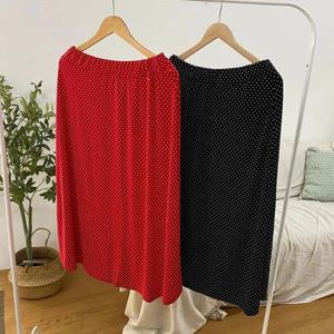 [강물처럼]빅사이즈스판치마 S477L407 새롬쿨땡땡이롱스커트 RA