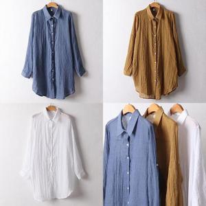 [강물처럼]위쉬몰 IR 아사썸머비치롱셔츠(D797H406) 빅사이즈 (1