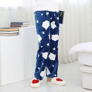 수면잠옷 스타양네이비 겨울 수면바지 극세사 파자마 홈웨어