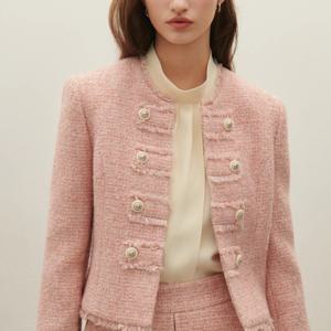 [샤틴]비조장식 울혼방 트위드쟈켓S254B156A51