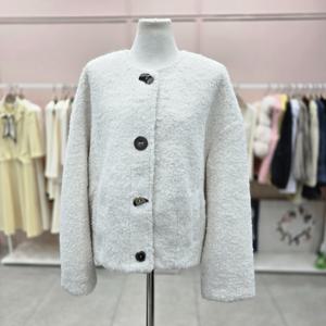 [샤틴]노키라 단추디테일 퍼 쟈켓S254C172A03