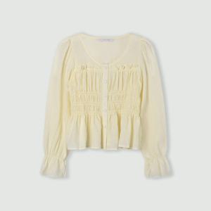 [코인코즈][정가99,000원]프릴 셔링 블라우스_CC6SB724