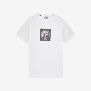 스톤아일랜드 프린트 반팔티셔츠 화이트 남성 80152NS83 V0001