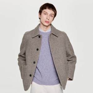 헤지스  25FW  남성 울 베이직 하프코트 HZCO5D502I2