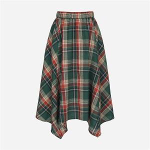 써스데이아일랜드 깅엄체크 밴딩 레이어드 스커트 T258MSK232W 352351