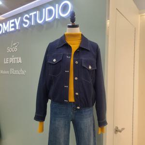 [수스]스티치 카라 부르종자켓 S261BJK202 /네이비