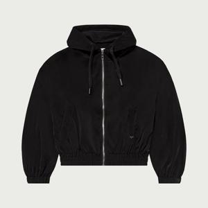 [행텐]여성 글로시 크롭 봄버 점퍼_블랙100 (10510-110-201-69)_