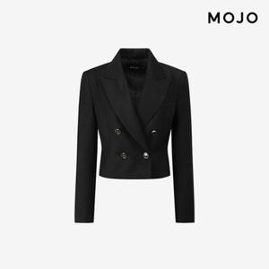 [백화점][모조에스핀] 블랙 크롭 더블 셋업자켓 (J254XSF105)