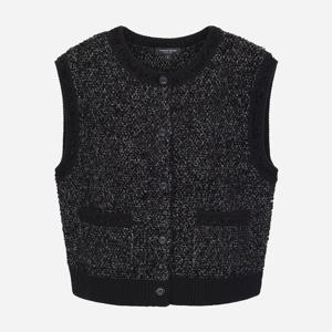 [써스데이아일랜드][여성]트위드 믹스 라운드넥 니트 베스트(T258MVT250W)