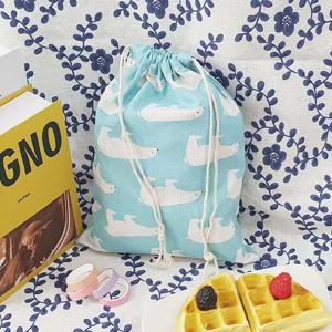 SFr 린넨 파우치 파란곰 대 여행파우치 캐리어정리