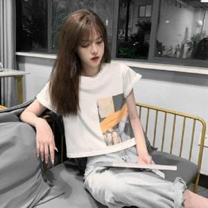 [블로썸스틸] FR-161881 숏 기장 스탠다드핏 반팔티