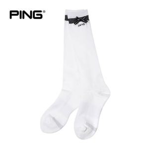 [PING] 여성 배색 리본 장식 니삭스