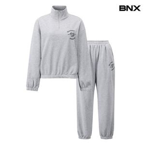 [비엔엑스]아노락 자수 티셔츠 밴딩 조거 팬츠 기모 셋업 (BW3OP005L0)