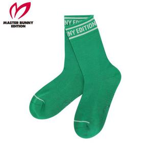 [마스터바니] 여성 논슬립 파일조직 레터링 중목 양말