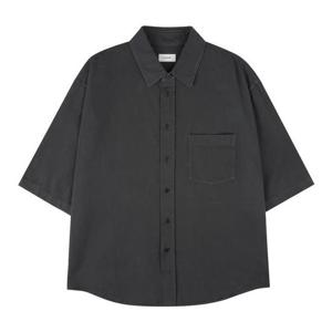 르메르 SH1174 LD1041 BL714 가먼트 다이드 데님 반팔셔츠