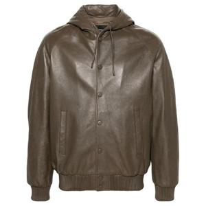 26 SS 엠포리오아르마니 후드 가죽 봄버 재킷 E31R82F1P82 TP436545166