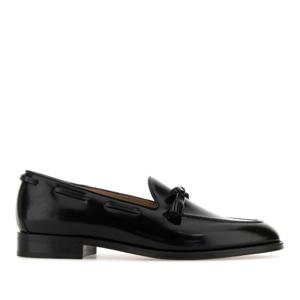 발렌티노 블랙 가죽 태슬 디테일 로퍼 7Y2S0L07CEE 0NO