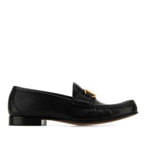 발렌티노 블랙 레더 V로고 로퍼 7W2S0LM0EWV 0NO