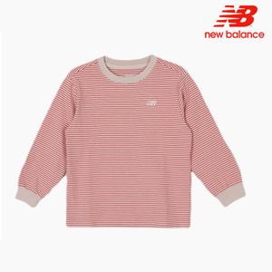 [뉴발란스]뉴발란스 키즈 로고 스트라이프 긴팔티 NK9BFB101U-25