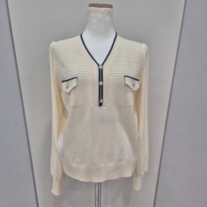 [나인스텝]쉬폰배색니트 N25NW5109 IV_YS