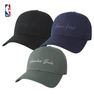 NBA 남녀공용 필기체 워딩 오버핏 하드볼캡 N255AP446P