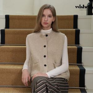 [위시드]데일리 포켓 버튼 니트 베스트 (WICCVT005)