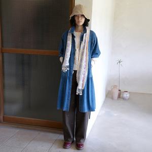 [써스데이아일랜드][여성]풀오픈 셔츠형 데님 원피스(T256MOP132W)