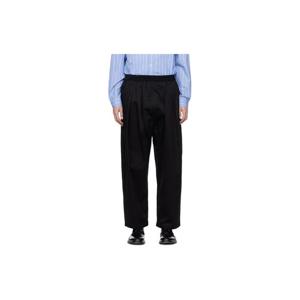 26 SS 메종마르지엘라 남성 블랙 코튼 슬랙스 252168M191016