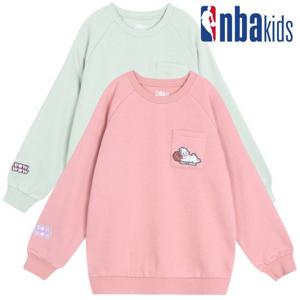 [NBA KIDS]주니어 러브패밀리 기모 맨투맨 K224TS610P
