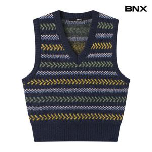 [비엔엑스]데일리 페어아일 브이넥 니트 베스트 (BX4VT009L0)