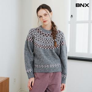 [비엔엑스]스노우 라운드넥 나그랑 긴팔 니트 (BX4KP040L0)