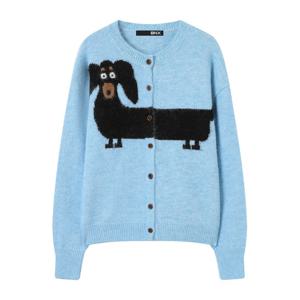 [비엔엑스]도그 자수 라운드넥 니트 가디건 (BX4CD016L0)