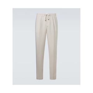Brunello Cucinelli 리넨 테이퍼드 팬츠  P01138488