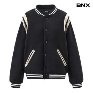 [비엔엑스]캐주얼 배색 라인 바시티 패딩 점퍼 (BX4JP052L0)