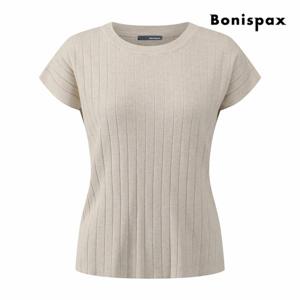 [보니스팍스] 골지 캡소매 니트 베스트 (XQ1VT007M0)