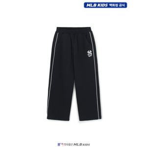[MLB키즈US] (7APTB0361-50BKS) 베이직 컬러배색 스트링 와이드 팬츠 아동바지 키즈바지