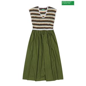 베네통 니트 블록 원피스 4S_43YVDV09U