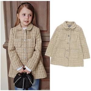 빈2 BA12CT03BG 아동 여아 베이지 트위드 코트 자켓 초등 2026년 봄신상품