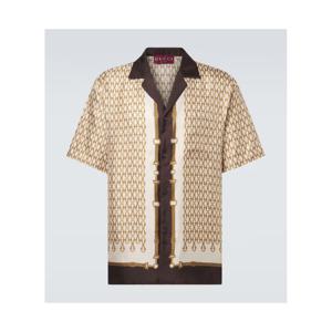 구찌 프린트 실크 트윌 볼링 셔츠 P01124234