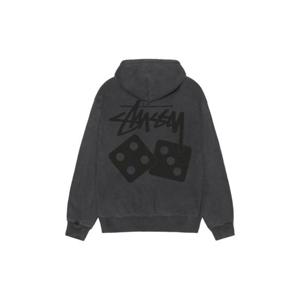 Stussy스투시 피그먼트 다이드 다이스 집 후드 블랙 1975077T