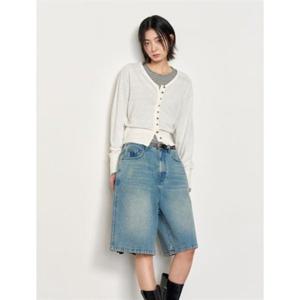 제너럴아이디어 와이드 버뮤다 데님 팬츠 [BLUE] WBE1L12504 383349