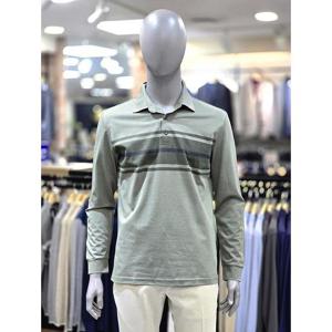 런던포그 세이브존04 LOSaTA904 믹셀블럭 면혼방 카키티셔츠