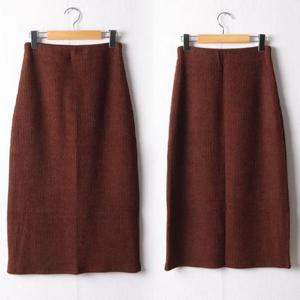 미시옷 빅사이즈 스판니트밴딩롱스커트 여성 치마 DWW3778