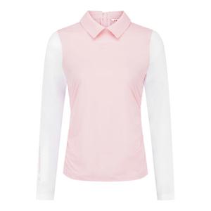 [마스터바니] 여성 사이드 밴딩 냉감 슬리브 카라 티셔츠 421F2TO307_PK