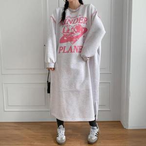 [강물처럼]아이우먼 하트스티치기모원피스 MAO828M312 빅사이즈